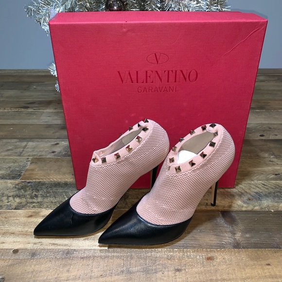 New Valentino Garavani Rockstud Knitted Booties - Picture 4 of 8